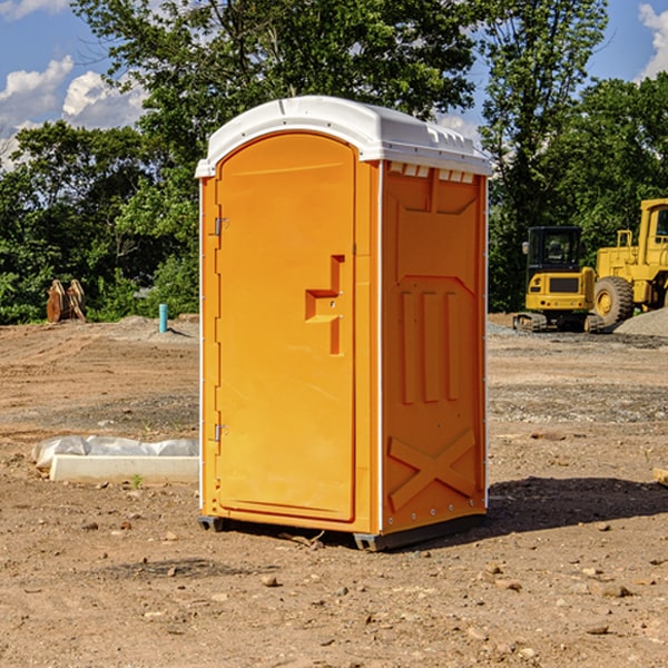 how often are the portable restrooms cleaned and serviced during a rental period in Pierce County Georgia